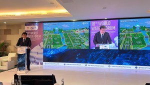 5月20日，大禹節(jié)水精彩亮相第十屆世界水論壇，為促進(jìn)世界水與糧食安全貢獻(xiàn)“大禹智慧”。